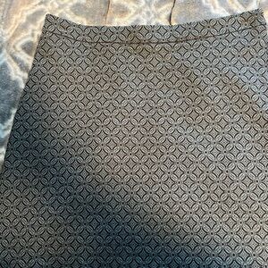 Margaret M Green and Black Geometric A-Line Skirt